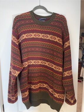 Tommy Hilfiger Men's Multicolor Fair Isle Crewneck Sweater - VINTAGE 90s
